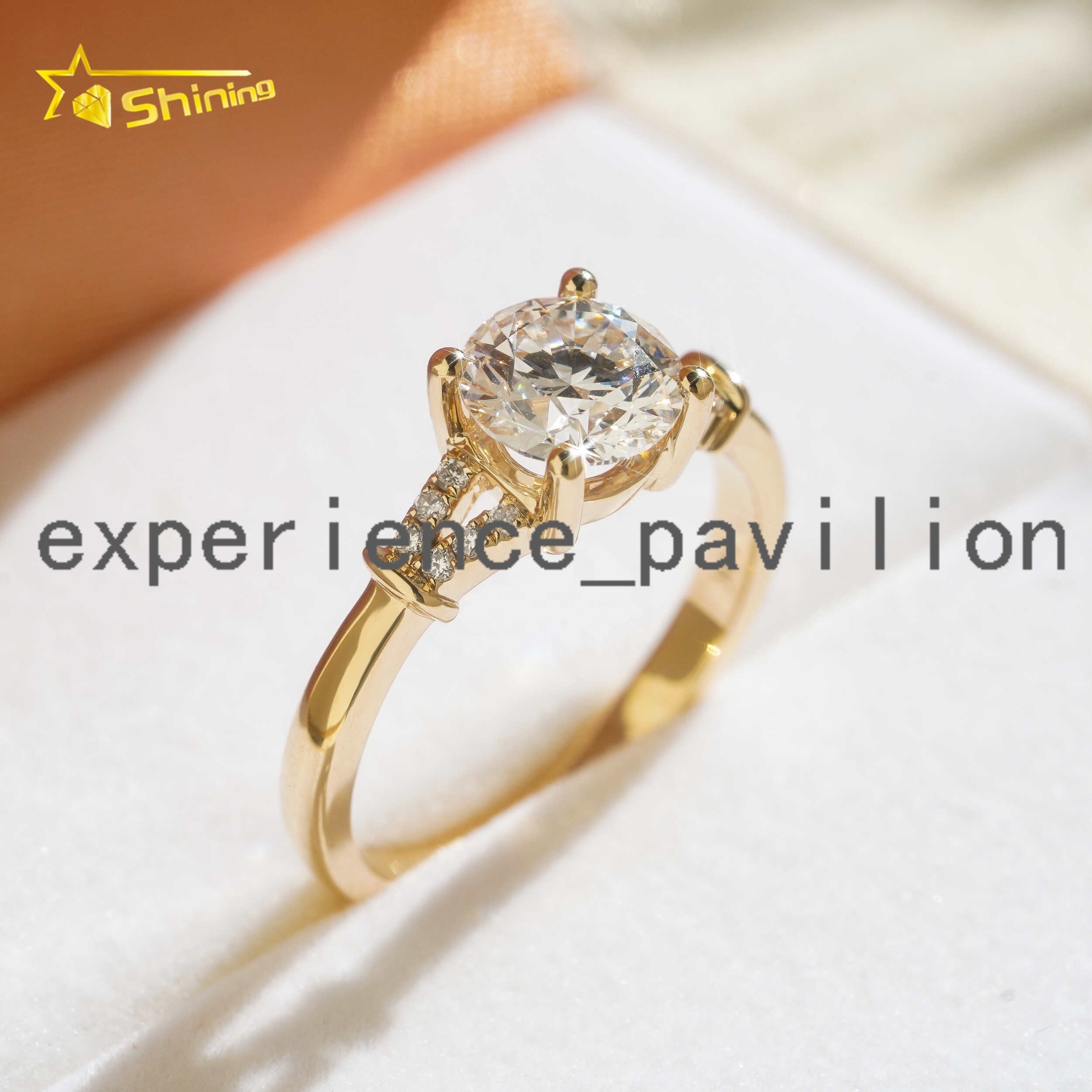 IGI Certificate Fashion CVD Lab Grown Diamond Womens 14k Yellow Solid Gold Wedding Ring