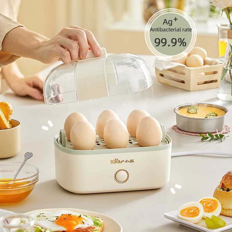 6 Eggs Electric Egg Boiler Egg Custard Automatic Steamer Mini Breakfast Machine Egg Cookers Portable Steamer Food Warmer 200W C251129