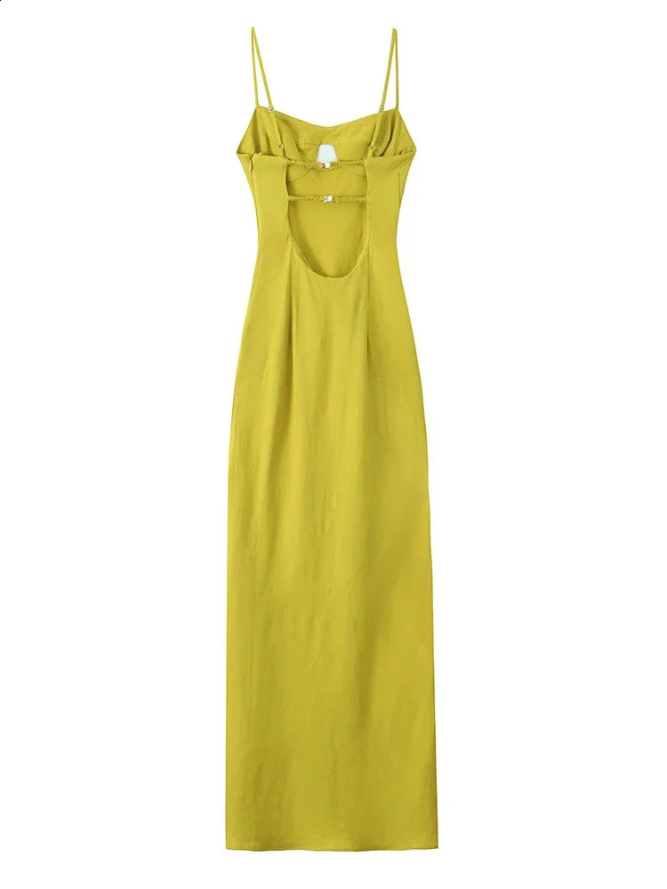 Summer Womens Hollow Shoulder Strap Long Dress Elegant Sleeveless Backless Tight corset Dress Sexy Party Dress Evening Dress 250423