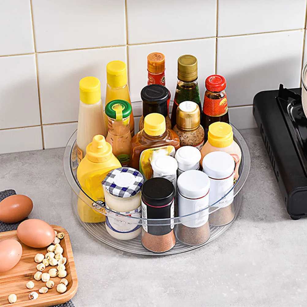 Rotating Tray Organizer Premium Material Spice Rack Easy Accessible Visible Storage Modern Design Christmas Party Wedding Y251129
