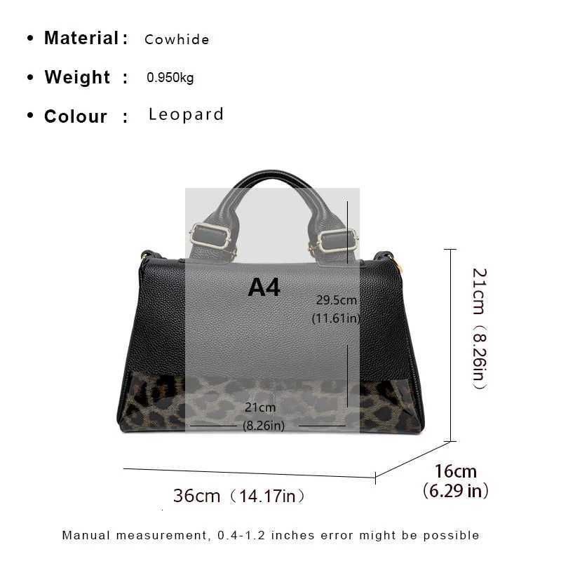 The fashionable leopard print womens handbag is made of high-quality cowhide and is a large and beautiful bag K251128