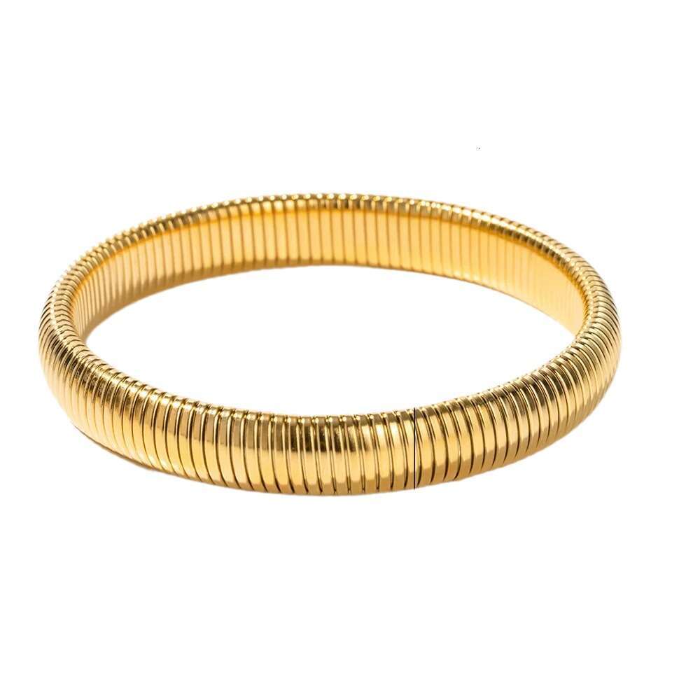 exaggerated antique style elastic snake chain layered wide version for womens new niche texture bracelet