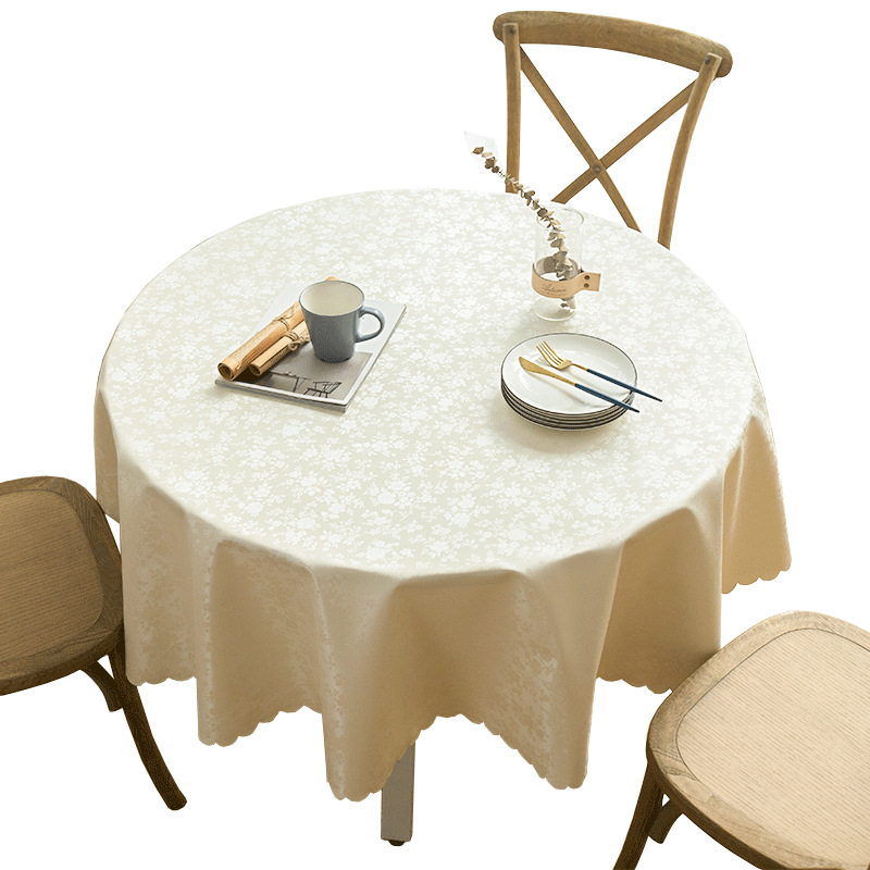 A858 European waterproof, oil-proof, scalding-proof and washable tablecloth for hotel and restaurant household round large round table tablecloth