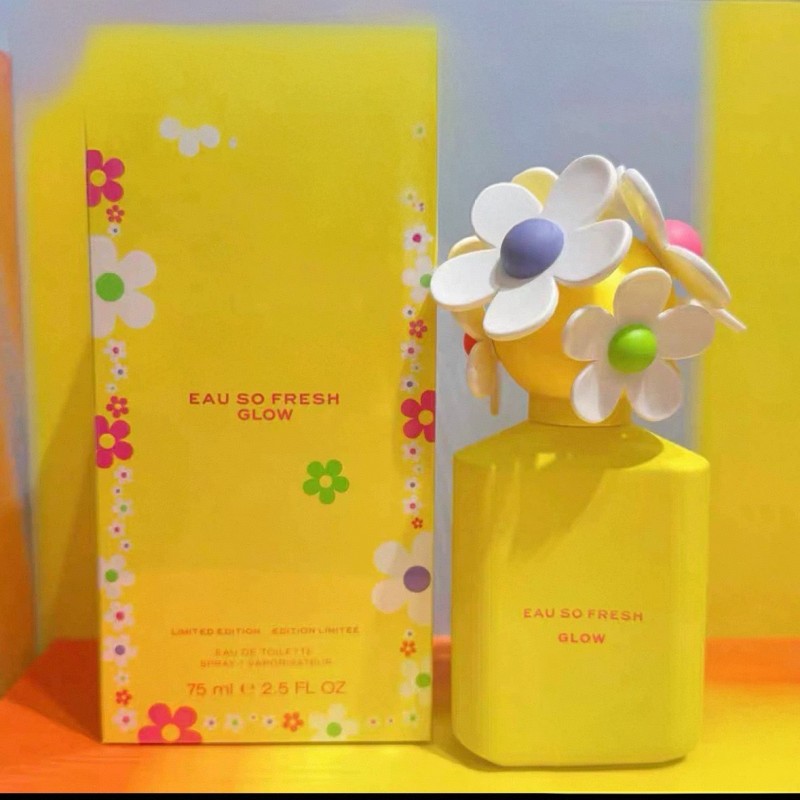 Perfume 75ml Daisy Perfume EAU SO FRESH GLOW Women Perfume Long Lasting Good Smell EDT EDP Lady Girl Sweet Fresh Intense Body Cologne Deodorant High Quality
