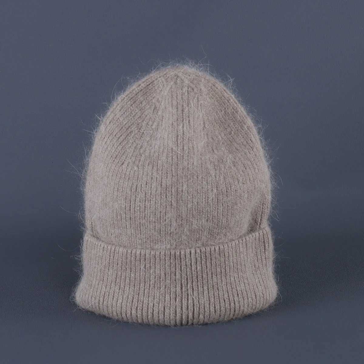 new Hot Selling Winter Hat Real Rabbit Fur Winter Hats For Women Fashion Warm Beanie Hats Women Solid Adult Cover Head CapXJ251129