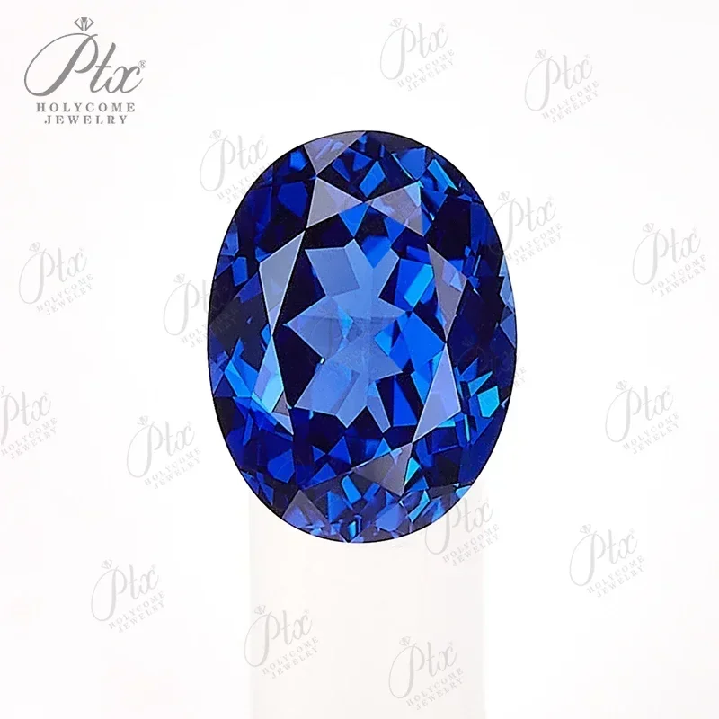 Oval Shape New Lab Grown Sapphire Royal Blue Color Loose Synthetic Gemstones Charm for Diy Jewelry Making AGL Certificate Wholesale Manufacturer