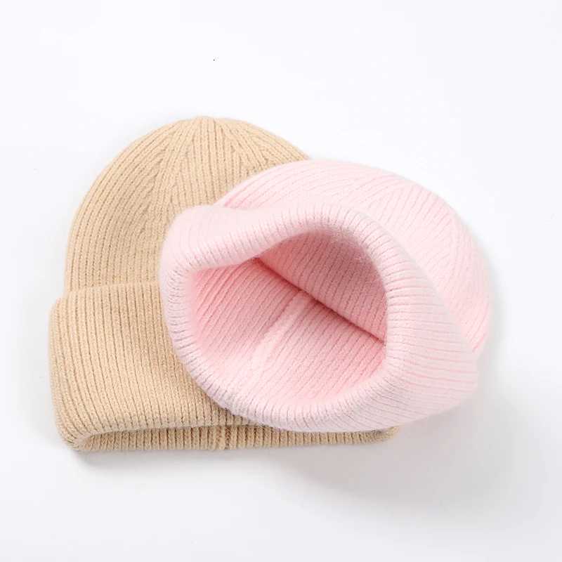 Winter Hats For Women Rabbit Fur Beanie Hat Woman Knitted Skullies Beanies Solid Wool Soft Autumn Winter Cashmere Caps BonnetXJ251129