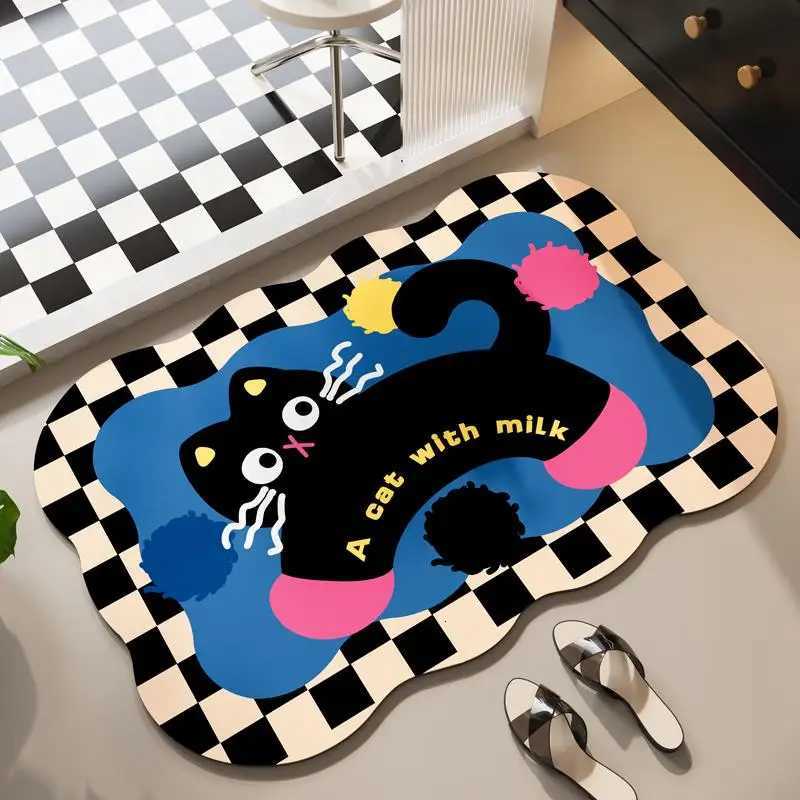 VIKAMA Cartoon Bathro Floor Mat - Quick-Drying Absorbent Mat For Toilet Ro Door Pad - Anti-Slip Carpet For He Decoration H251129