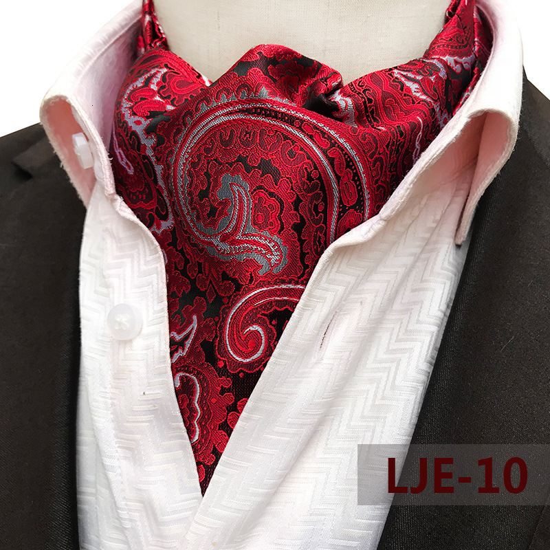 Hi-Tie Fashion Mens Cravat Set Floral Paisley Cravat Tie Men Silk Red Blue Pink Ascot Pocket Square Cravat for Men 250117