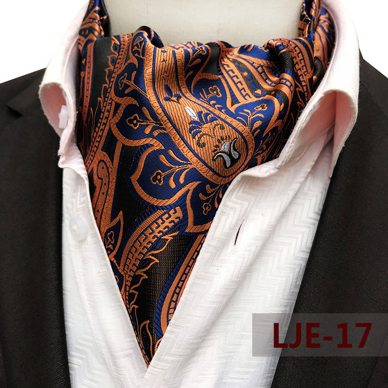 Hi-Tie Fashion Mens Cravat Set Floral Paisley Cravat Tie Men Silk Red Blue Pink Ascot Pocket Square Cravat for Men 250117