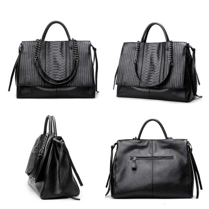 Women Uxury Handbag Simple Alligator Print Handbags Chain Womens Shoulder Bag Black Big Tote Bags for Women K251128