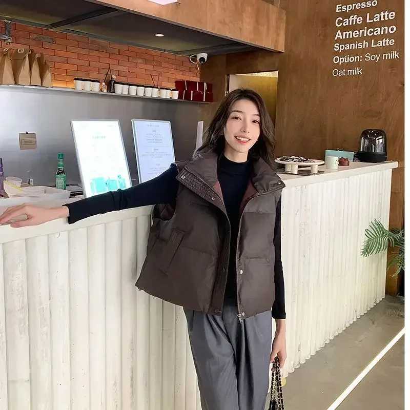Solid Color Quilted Drawstring Womens Vests New Outerwear Working Pretty Trend 2025 Lady Giletes Casual Elegant Coats on SaleT251129