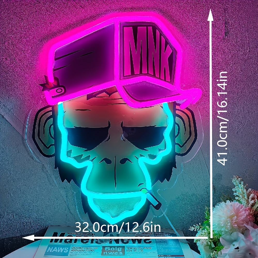 Bear. This super cool LED wall decoration light features an animated little bear. With adjustable brightness, this LED light is suitable for decoratin