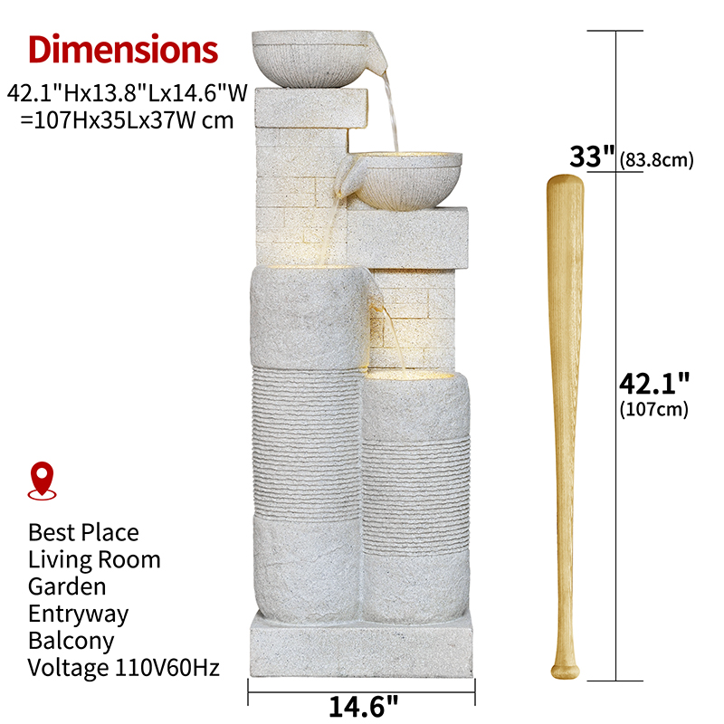 Elegant Indoor Fountain with Moving Water Feature Perfect Gift for Home Decorations