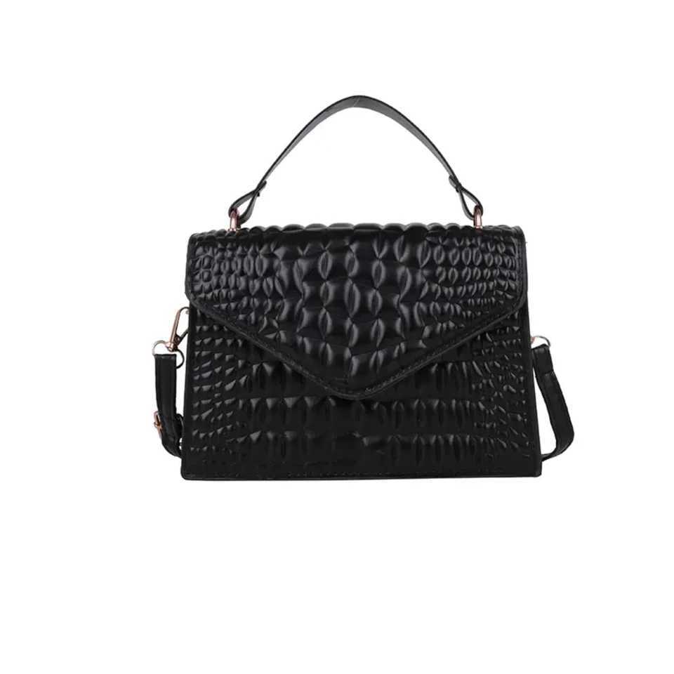 Faux Crocodile Embossed Handbag Womens Square Bag K251128