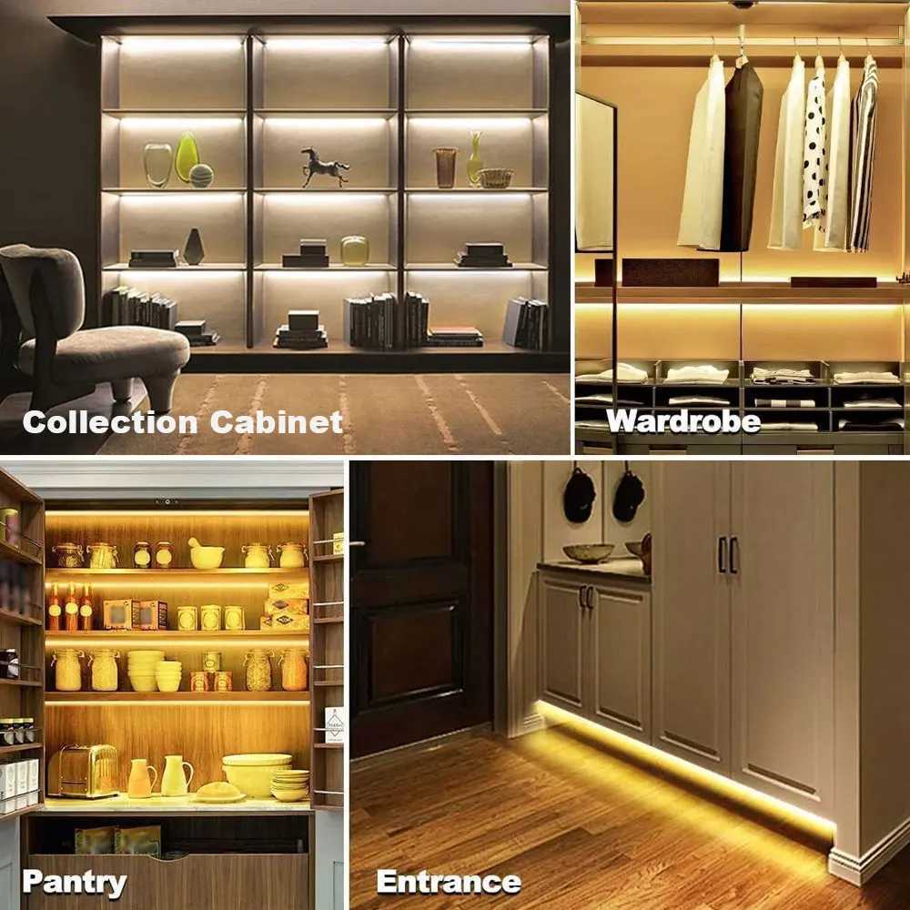 Induction COB LED Strip Lights USB 5V COB Strip 1/3M Strip 1-6Pcs With Penetrating Wood Touch Dimmer Switch For ShowcaseCabinet M251129