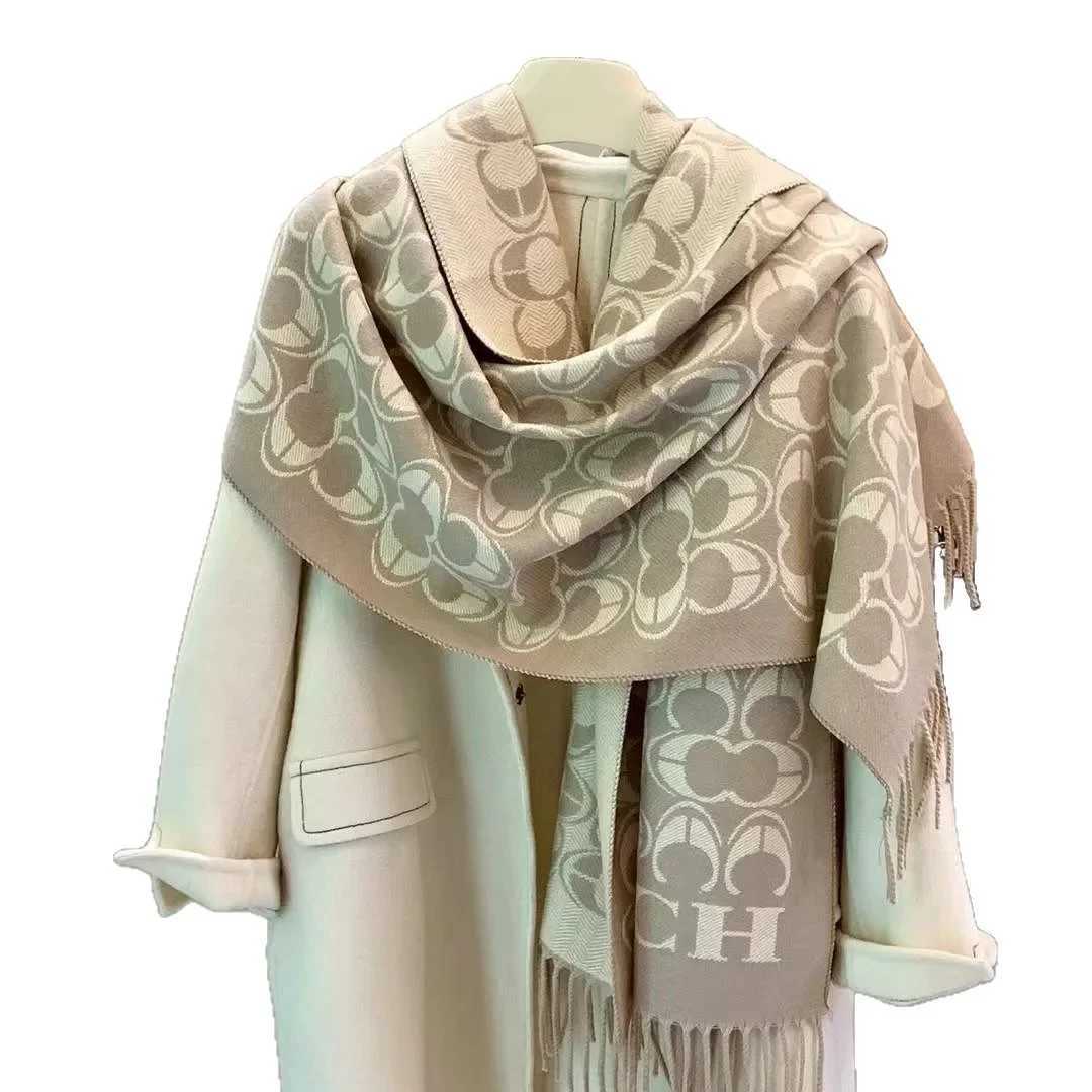 2025 Winter Soft Acrylic Scarf for Women Reversible Extra Warm Thick Wrap Cozy All-Match Shawl Neck Warmer Chunky KnitJ251129