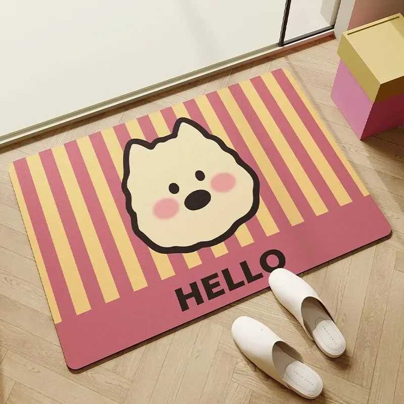Bathro diat d cushion toilet floor mat toilet absorbent floor mat non-slip mat dry and wet separation carpet H251129