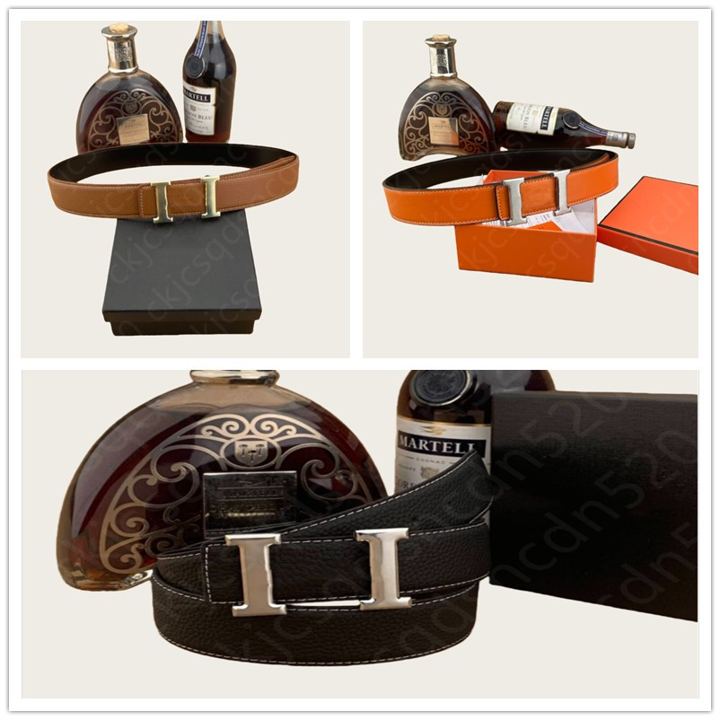 Designer belt for woman high quality men designers Leather 3.5cm Black Brown Belts Women Classic Casual cinturones de diseno With gift box mens belt with box