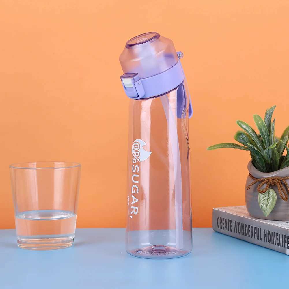 Flavored Water Bottle with 7 Flavour Pods Air Water Up Bottle Frosted Black 650ml Air Starter Up Set Water Cup for Camping SportT251129