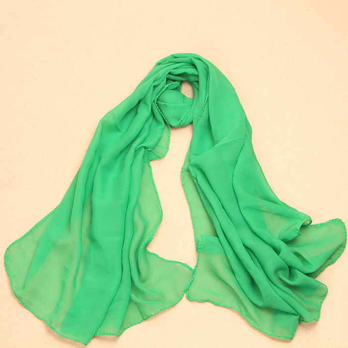 K715 2024 summer new solid color chiffon scarf candy color scarf sunscreen beach towel scarf wholesale