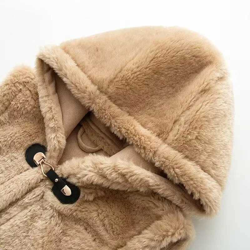 CharmChant Cropped Hooded Fleece Vests Woman Trend 2025 Winter New in Outerwear Sleeveless Cardigan Waistcoat Fur Coat WomenT251129