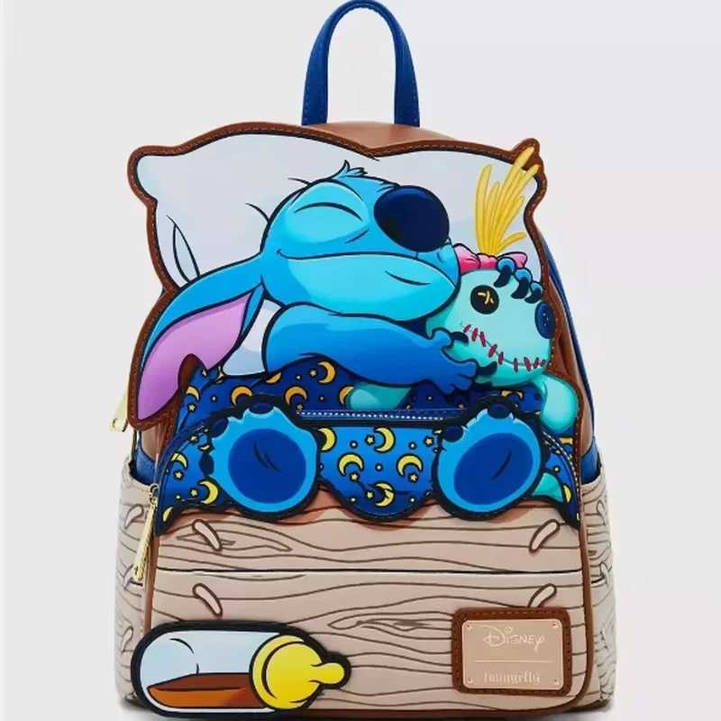 Disney Loungefly Disney Lilo/Stitch Mini ChildrenS Backpack Elementary School Backpack Girl Cute Shoulder Bag Outdoor Leisure Bag GiftXJ250429