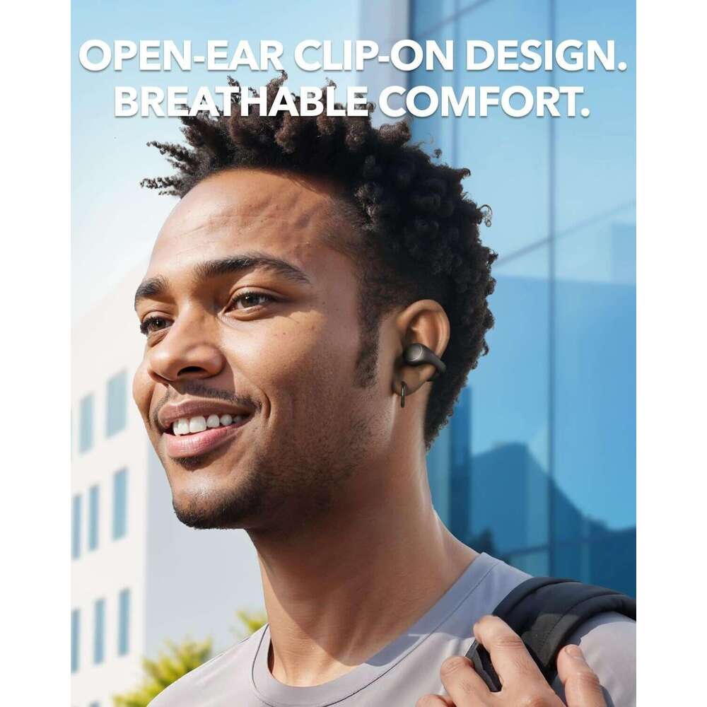 Soundcore C40i open ear clip on headphones with 3D sound suitable for outdoor sports