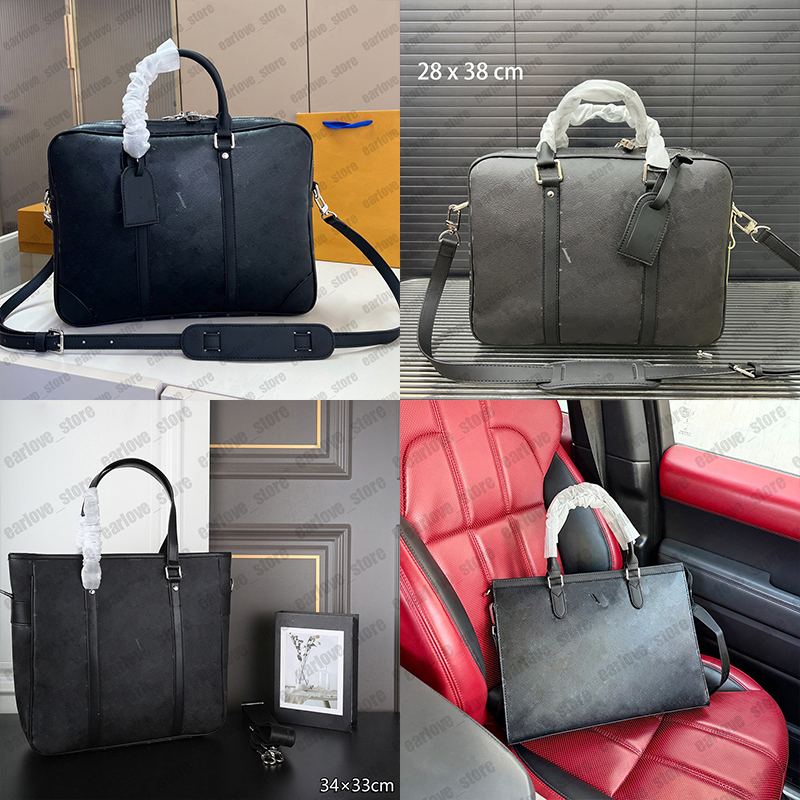 Briefcase Luxury Designers Laptop Computer Bag Mens Business Package Hots Sale Leather Handbag Messenger High Capacity Shoulder Handbags CRD2511291F23