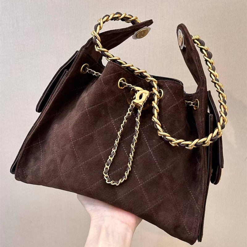 15a Mirror Quality Designer Bag brown suede bag Handbags for Women Leather crossbody designer Bags Shoulder Chain Bag Crossbody Purse 5293