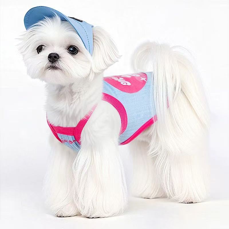 T0097 Spring/Summer Fashion: Adorable Lightweight Doggy Outfit Featuring Soft Fabric Ideal For Miniature Dogs