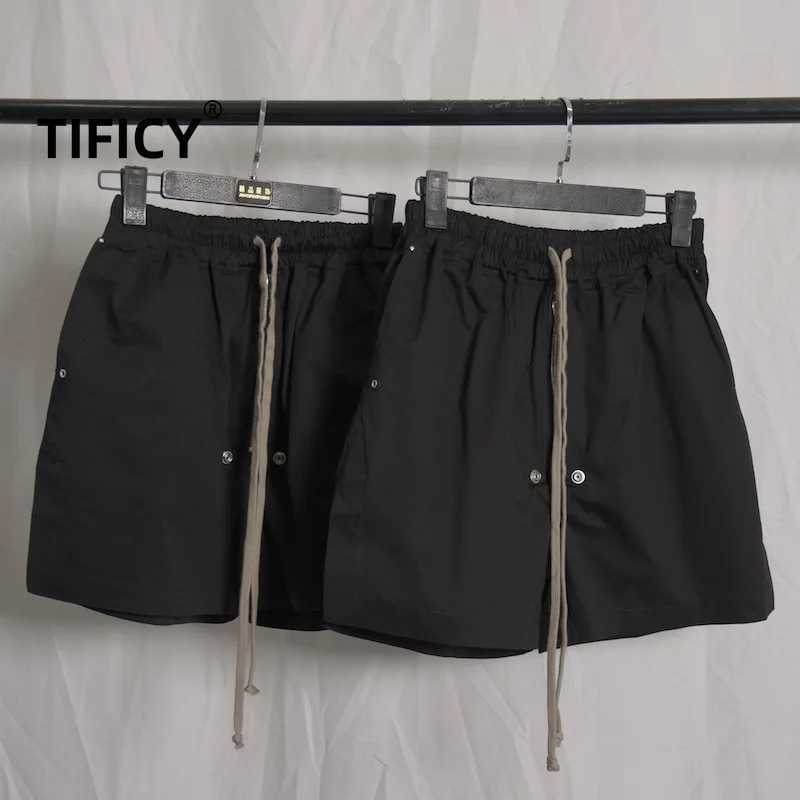 high street New Dark RO Classic Fashion Dark Shorts Woven Workwear Four Leg Split Zipper Mens Beach Casual Shorts M251129