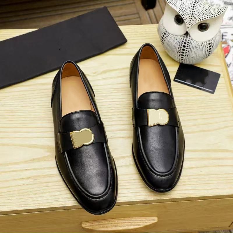 Suede calfskin flat slip on mens shoe Dress Shoes luxury shoe designer loafer man Handmade Black Loafers party wedding business formal Dress shoe man shoe