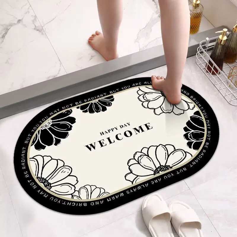 Bathro absorbent floor mat diat d toilet door non-slip foot mat toilet door mat bathro small carpet H251129