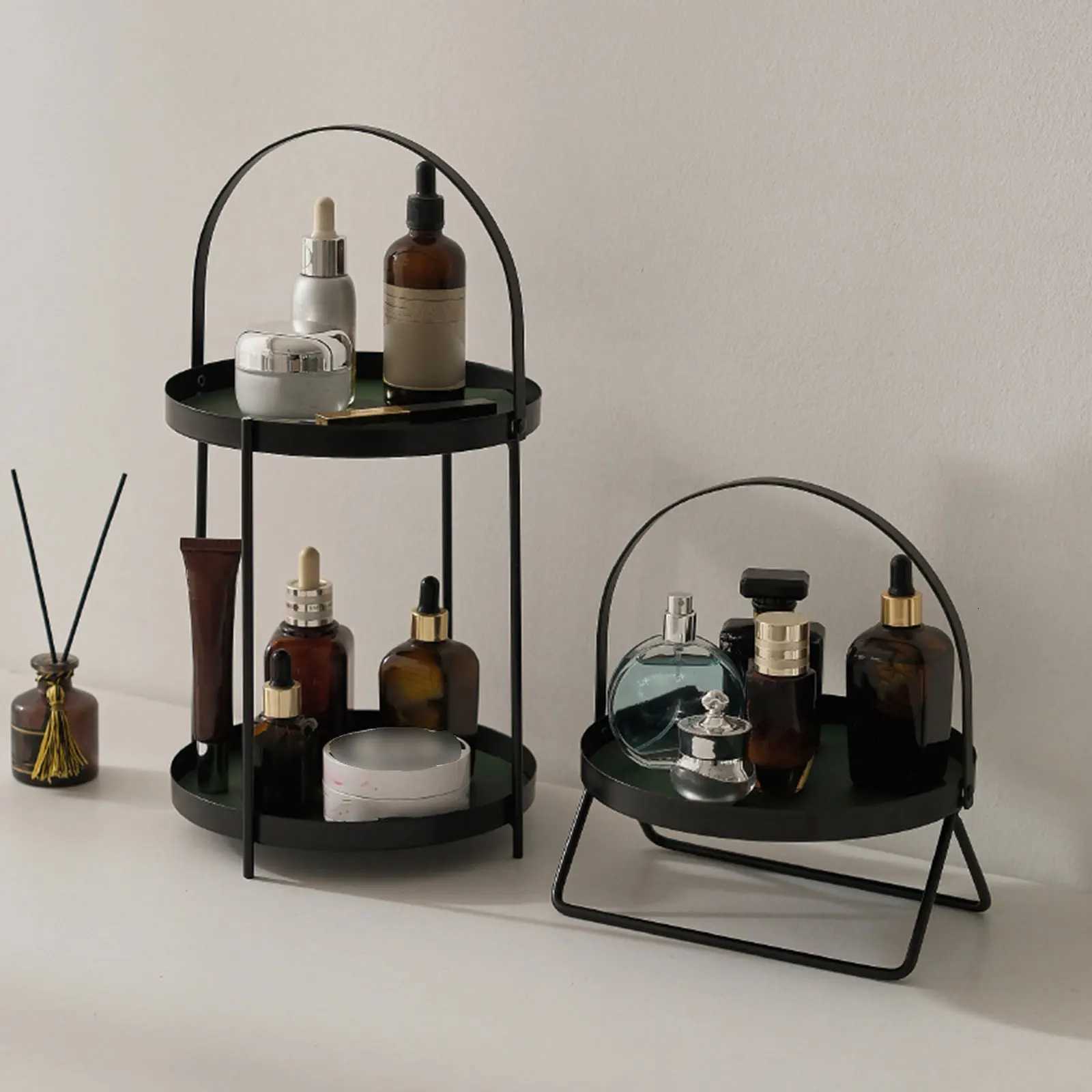 Desktop Storage Rack Multifunctional Cosmetic Display Holder Decorative Organizer for Bedroom Living Room Bathroom Y251129