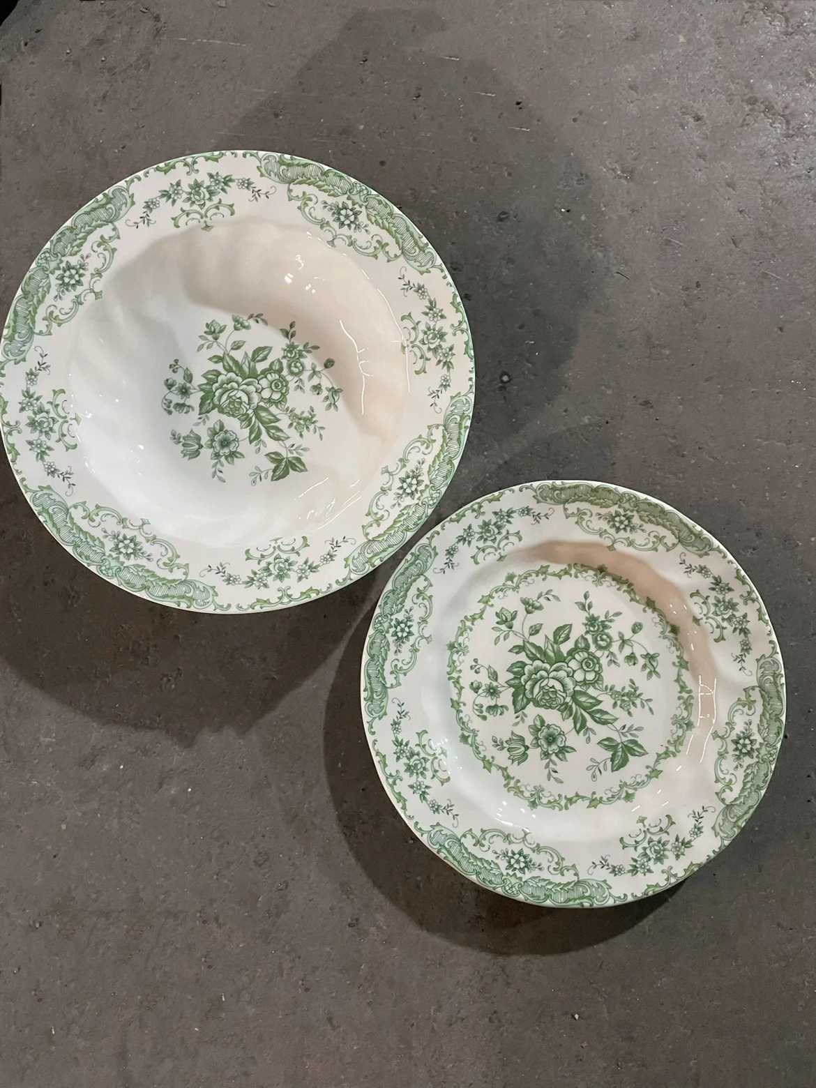 Luxury Vintage green flower vintage medieval style dinner plate w porcelain Chinese plate dessert plate bowl coffee cup saucer Y251129
