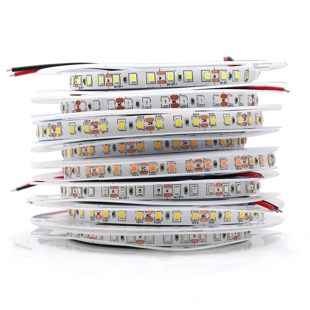 12V 24V 5m 10m 20m 50m 100m LED Strip Light 2835 120 LEDs Flexible Tape Bright 8mm PCB 13 Colors Home Decoration Not Waterproof M251129