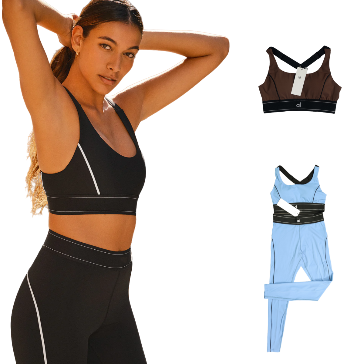 New women clothes Bras Pants Suit Up Bra Adjustable Straps Medium Support Jogger Vest High-rise Boxer-Style Leggings Sweatpants Fitness Alostyle sets