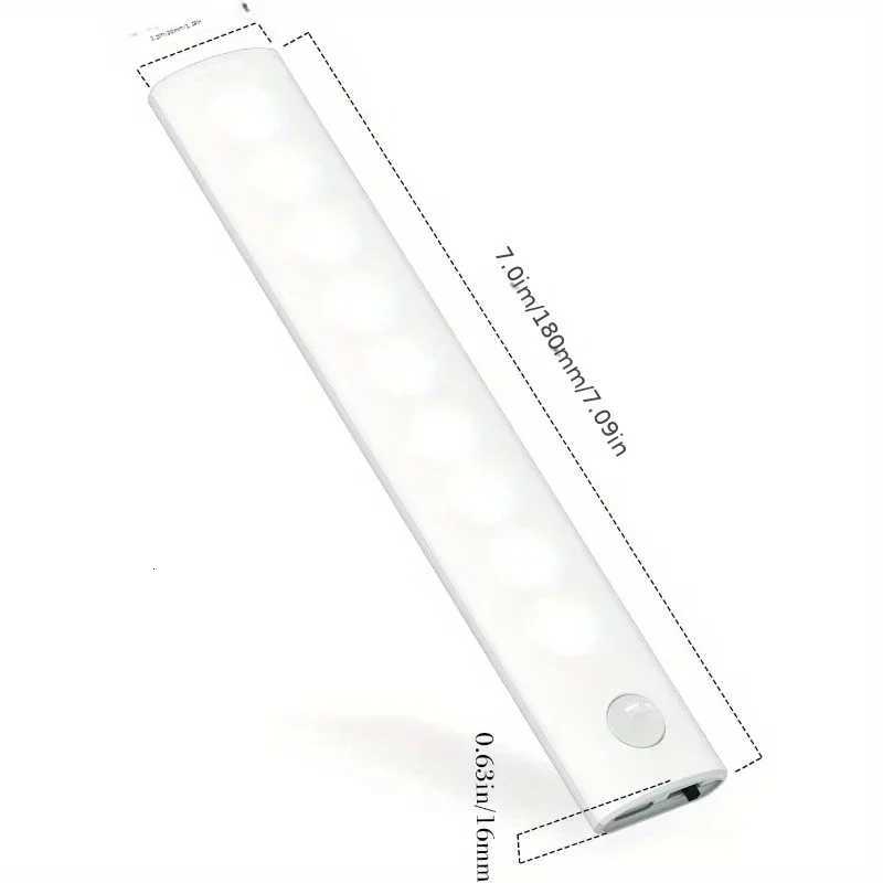 Under Cabinet Lights 1/3/5/6pcs Motion Sensor Rechargeable Battery Operated 2 Colors LED Light for Closet Kitchen Bathroom M251129