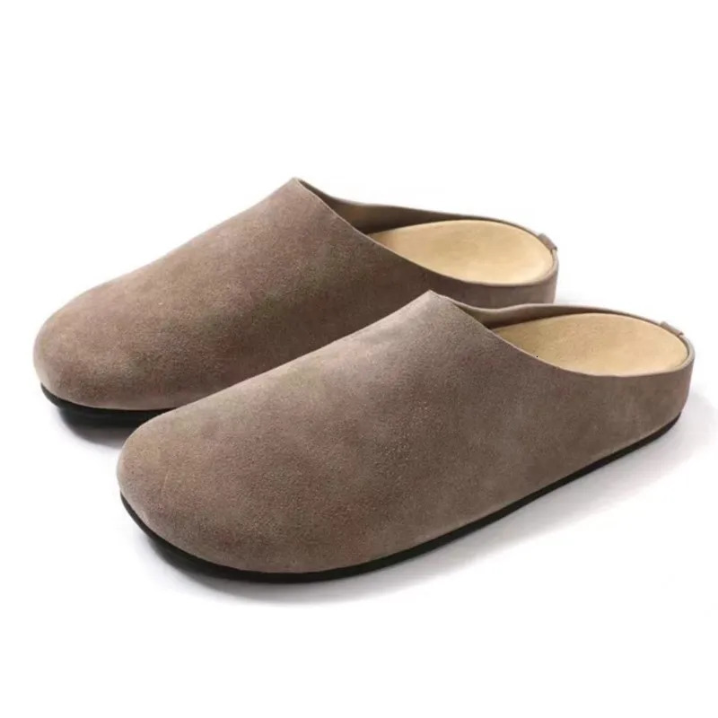 Asgard Women Casual Mules Slippers Spring Thick Bottom Suede Clogs Fashion Flat Soft Comfortable Beach Shoes 251129