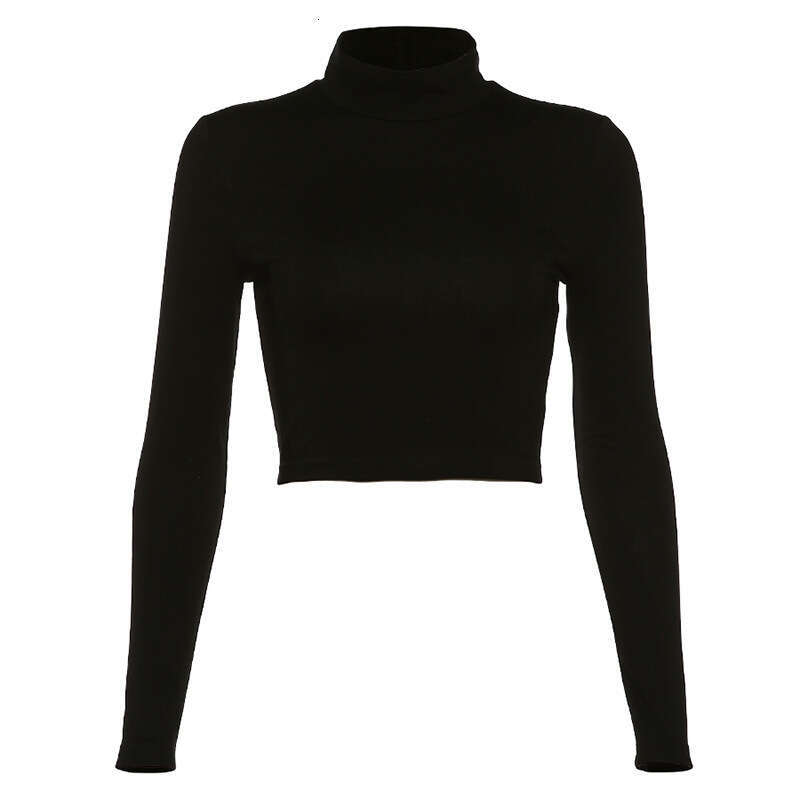 Ins2021 autumn and winter round neck long sleeved sexy backless strap slim fit t-shirt for women 2025 new casual versatile fashion clothing