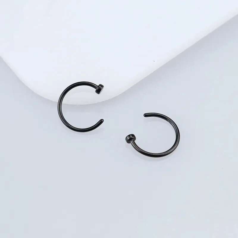 2/6Pcs Fake For Women, 316L Stainless Steel Lip Rings Labret Ring Nostril Hoop Studs Nose Piercing Jewelry