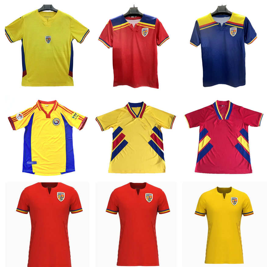 24 25 26 national team Retro 1994 2000 Romania soccer jerseyS 2025 2026 HAGI POPESCU RADUCIOIU STANCIU OLARU CIALDAU MORUTAN DRAGUSIN home Vintage football shirt