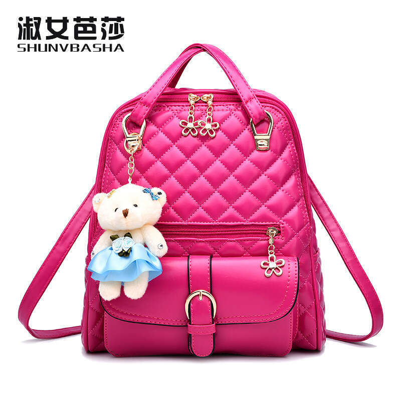 Shoulder 2024 Trendy Backpack Spring/Summer New Student Fashion Casual Bear Women's Bag