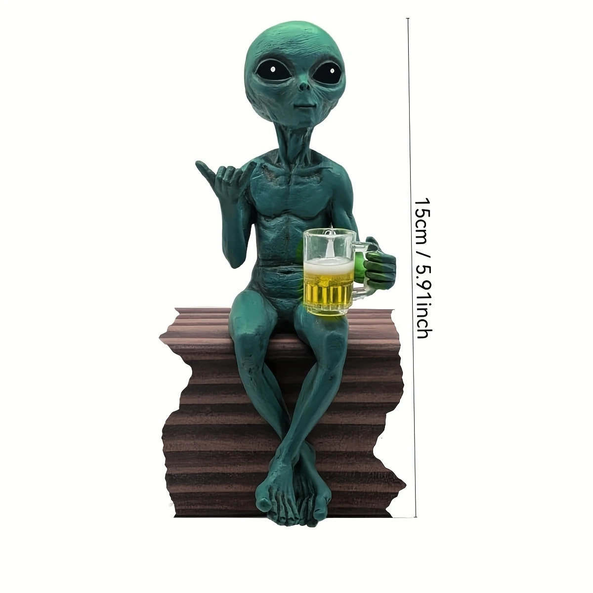 Drinking Alien Sculpture Novelty Alien Collectibles Funny Desktop Decoration For Desk Bedroom Decoration 251203