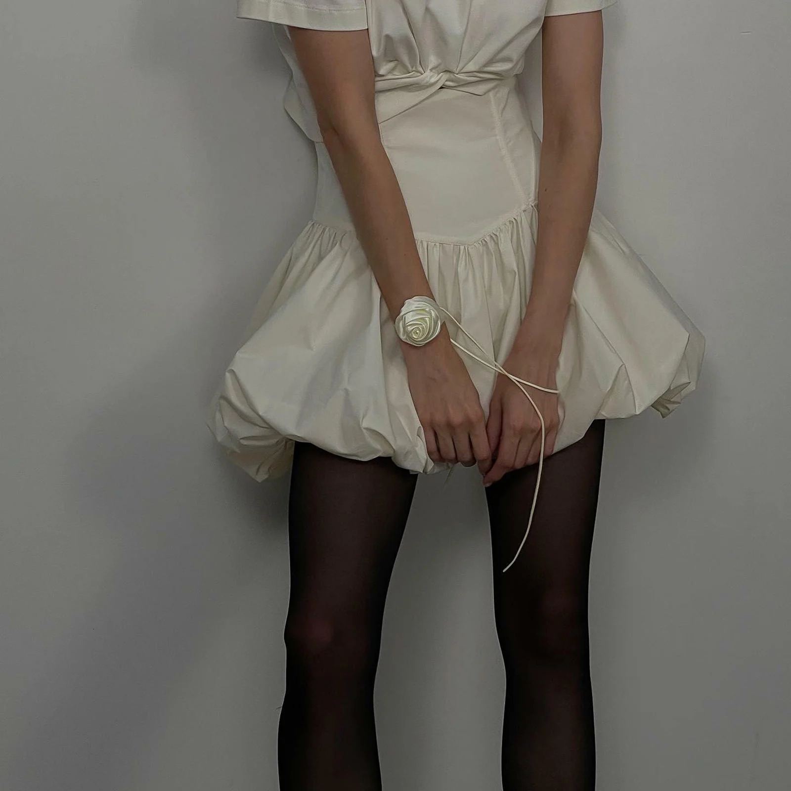 Women Y2K Aesthetic Bubble Skirts High Waist Ruffles A Line Pleated Mini Short Skirts Teen s Puffy Short Skirts Streetwear 250428