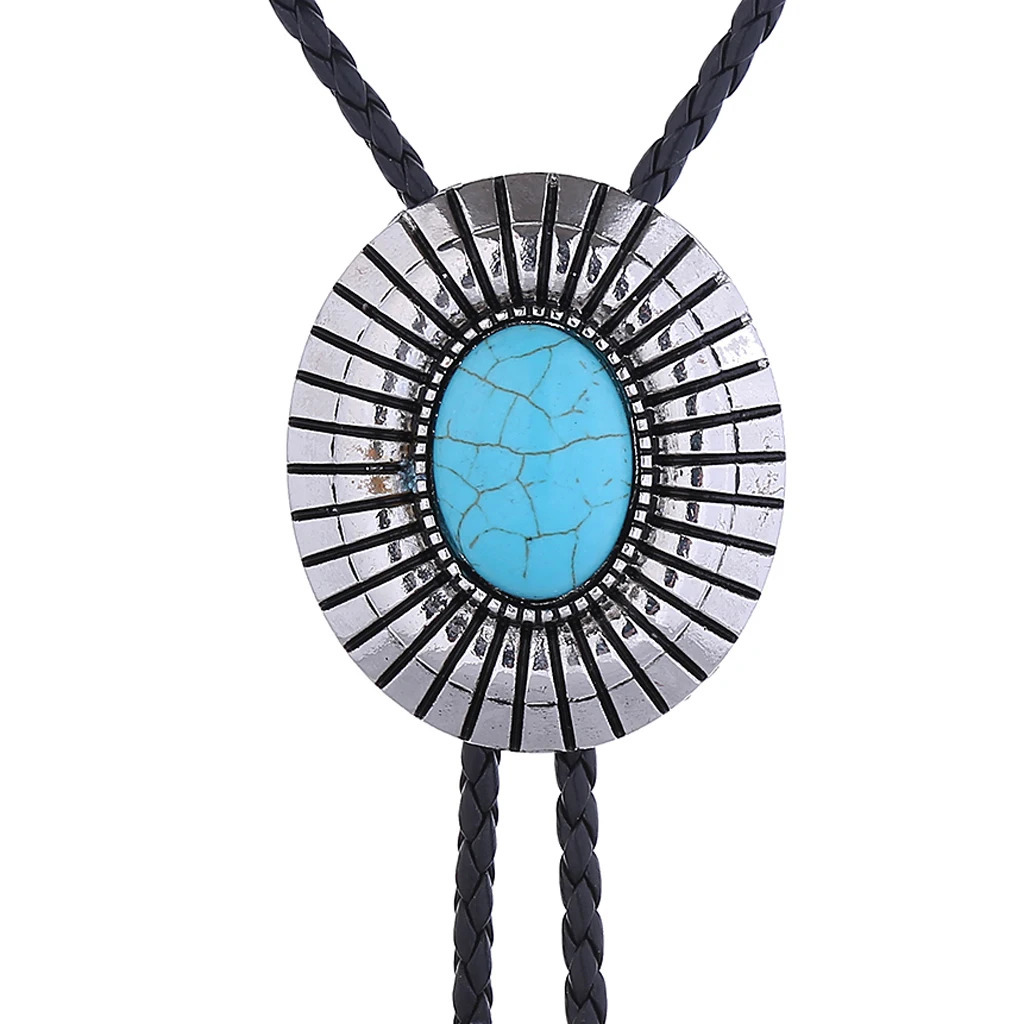 fashion pop Sun black agate Big Bolo Tie 250430