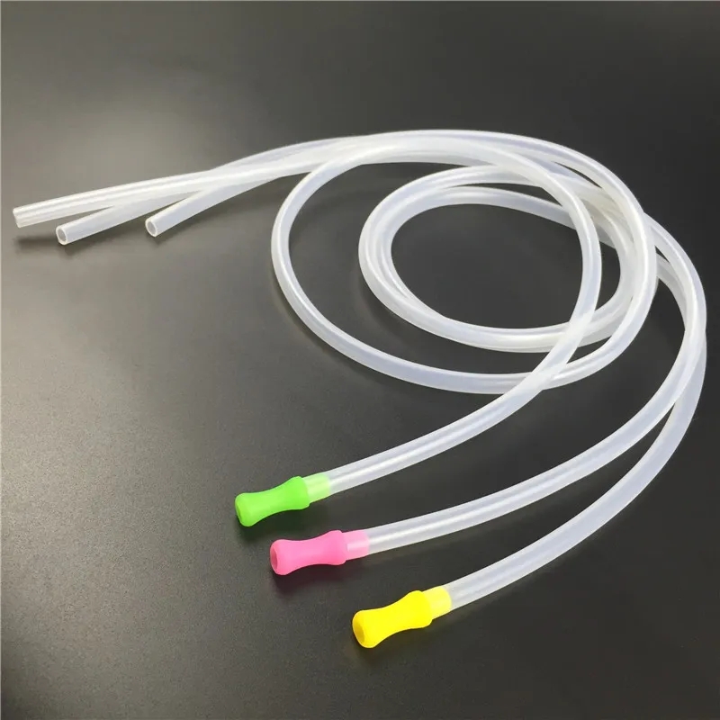 Silicone tube Bong accessories 6*8 5*7 Silicone hose Soft hose 40cm with bite mouth tip for oil burner pipes