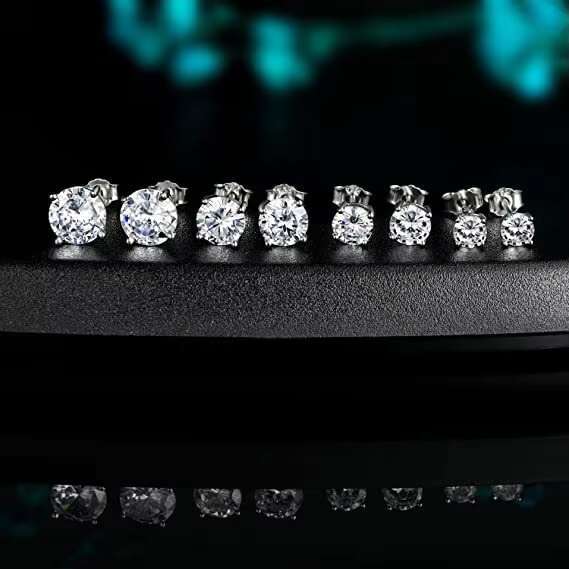 Elegant 18K White Gold Lab Grown Diamond Earrings Custom Jewelry Gift for Women with Real Diamonds