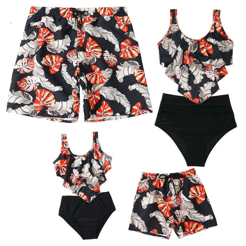 New beach parent-child bikini children's mother and daughter swimsuit 2025 temperament versatile new trendy clothing ins